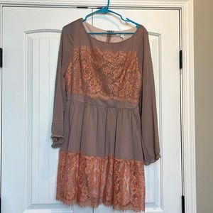 Lace long sleeve dress